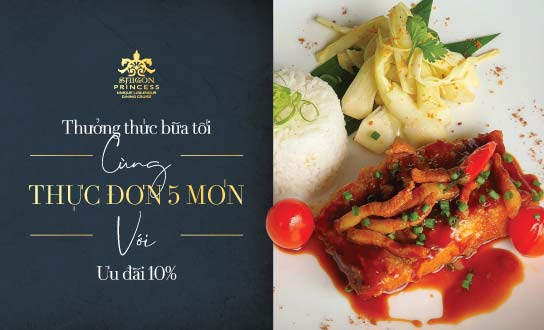 Dining Cruise 5 Course set menu - 10% OFF