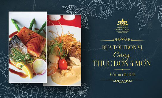 Dining Cruise 4 Course set menu - 10% OFF