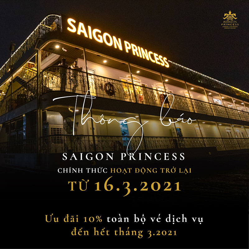 Announcement Saigon Princess officially operated from March 16, 2021