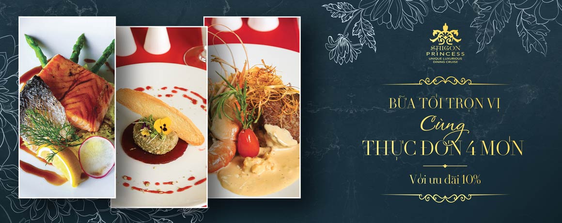 Dining Cruise 4 Course set menu - 10% OFF