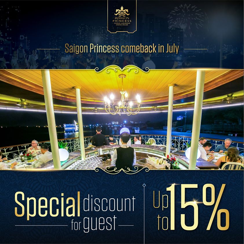 Saigon Princess and July of the back with discount up to 15%