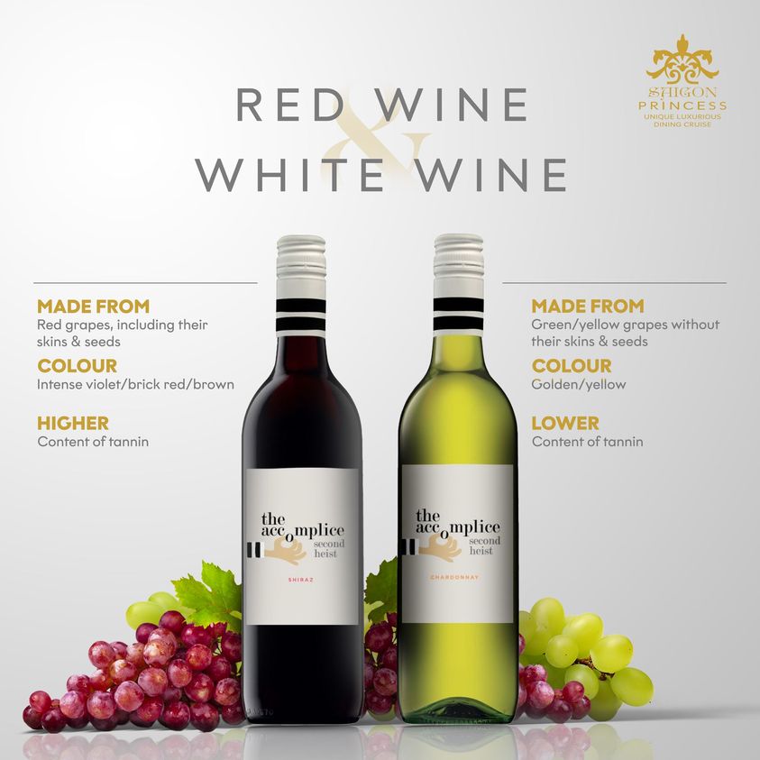 Red wine & white wine: 3 key differences